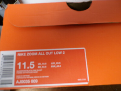NEW NIKE ZOOM ALL OUT LOW 2 MENS RUNNING SHOE Gunsmoke/Black-Pink Blast SIZ 11.5