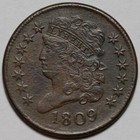 New Listing1809 Classic Head Half Cent - Us 1/2c Copper Coin