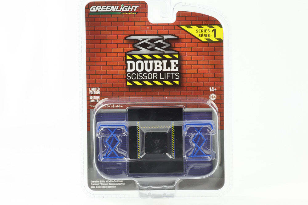 1:64 Double Scissor Lift Blue Series 1 Greenlight