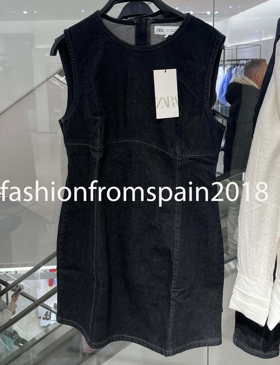 ★ZARA★ SHORT DENIM-EFFECT DRESS DENIM EFFECT MINI DRESS - Anthracite grey | ZARA United States