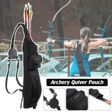Archery Portable Black Outdoor Quiver Shoulder Back Arrows Holder for Hunting