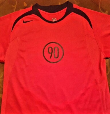 ウェア NIKE - 2006s Nike Total90 Game Shirt (Red) Nike Total 90 Men's T-Shirt Red Sportswear Jersey Size L