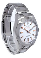 Rolex Milgauss Stainless Steel White Dial Oyster Mens 40mm Watch M 116400 5