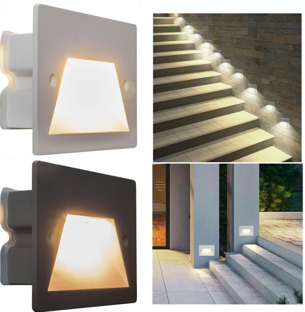Projecteur LED Rectangulaire 3W - Lumière Naturelle - IP44 - Pour Éclairage Extérieur Ou Intérieur - VIVALAMP