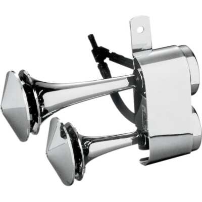 Rivco Chrome 128dB Dual Air Horn for Harley Davidson Softail Touring Dyna XL