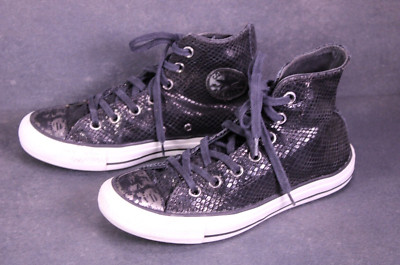 Converse Sneaker Chucks All Star Classic Hi Gr. 36 schwarz Leder Animal BC992