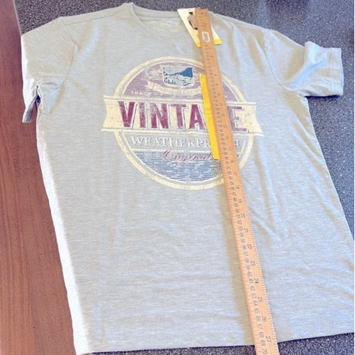 NWT Original Weatherproof Vintage Gray Graphic Casual T-Shirt Men's Size Small ! - Picture 10 of 11