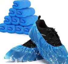 Shoe Cover Disposable Blue  Water proof Anti Slip Plastic Cleaning Boot Safety