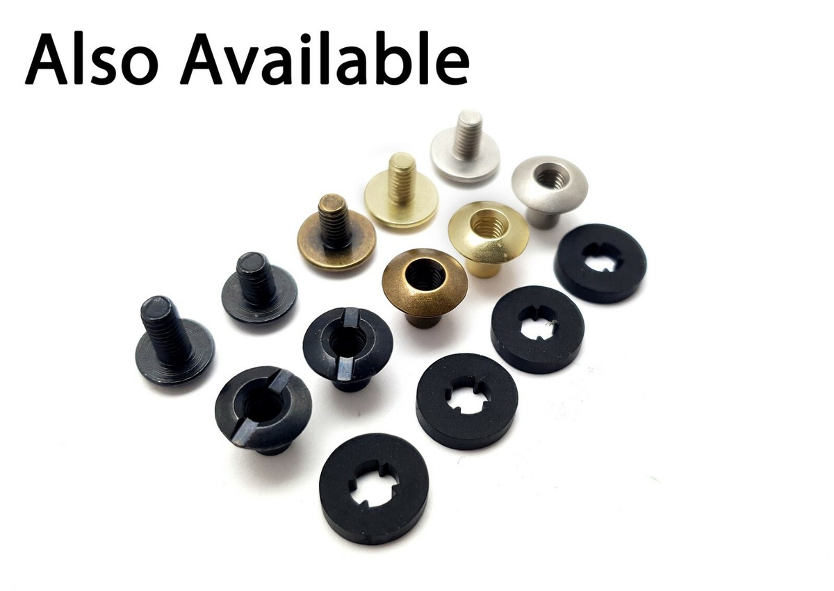 20-Pack Black Machine Screws - 8-32 Thread For Leathercraft & Kydex Holsters