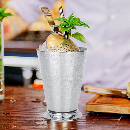 400ml Beautiful Stainless Steel Cocktail Cup Drinking Mug Home Party Bar - Foto 1 di 9