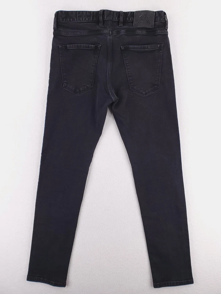 Pantalones de mezclilla elásticos canadienses Alberto Jeans para hombre 32x32 negros ajustados rectos de lujo T400 Foto 4 de 4