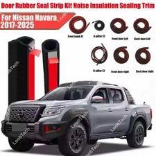 For Nissan Navara 17+ Door Rubber Seal Strip Kit Noise Insulation Sealing Trim