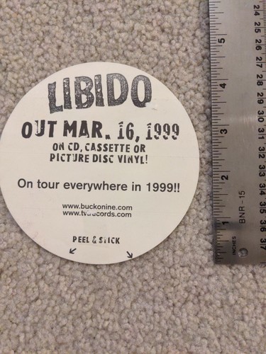 Buck O Nine Libido 1999 Rare Promo Sticker Ska - Bild 2 von 2