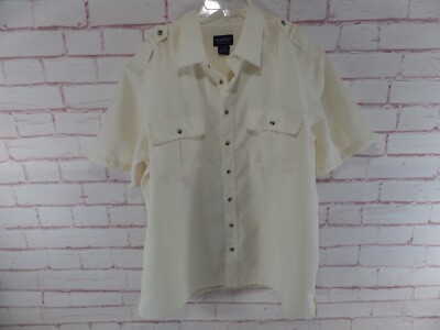 Men's Pilot Shirt Button Up XL Beige Anti-Moisture
