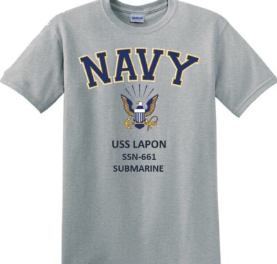 USS LAPON  SSN-661 *SUBMARINE*NAVY EAGLE*T-SHIRT. OFFICIALLY LICENSED
