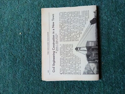 a1r Ephemera 50er Jahre Artikel Tiefbau in Hemel Hempstead 