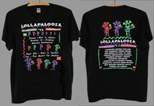 Lollapalooza T-Shirt, Retro 1993 Lollapalooza Tour Concert black T-Shirt TE1117