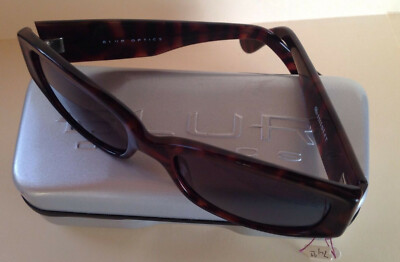 New Blur Optics Sunglasses ''Sinister'' Tortoise/Brown Frame Gray Lens With Case 