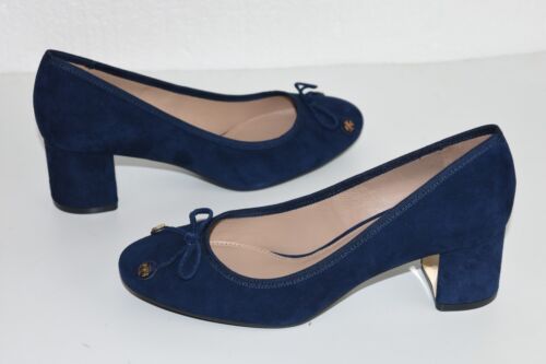 NEW Tory Burch LAILA 50 Pumps Suede Grosgrain Royal Navy Blue Heels Shoes 7   | eBay