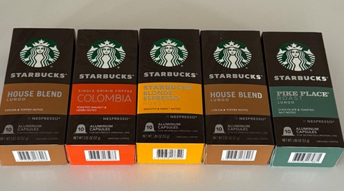 Starbucks by Nespresso Original Line Variety Pack Coffee 50 Count Espresso Pods - Picture 2 of 5