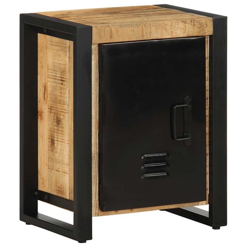 Offres 2397070 Comodini 2 pz in Legno Massello di Mango Grezzo