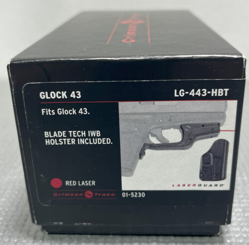 CRIMSON TRACE LG-443 LASERGUARD RED LASER SIGHT FOR GLOCK G42 (.380) & G43 (9mm)