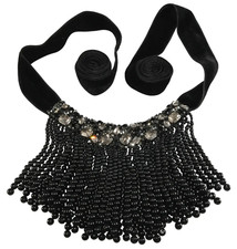 Prada Couture Necklace VTG Velvet Tie Closure...