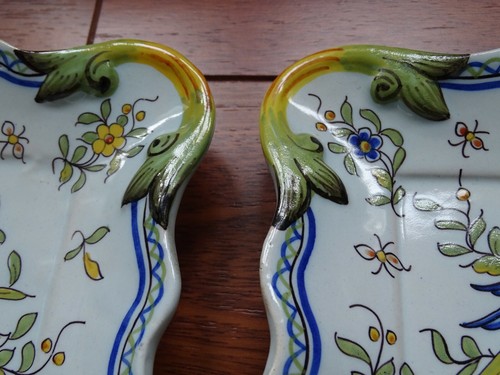 VINTAGE TWO SMALLS DISH CERAMIC DESVRES FRANCE circa 1920s' - Picture 4 of 12