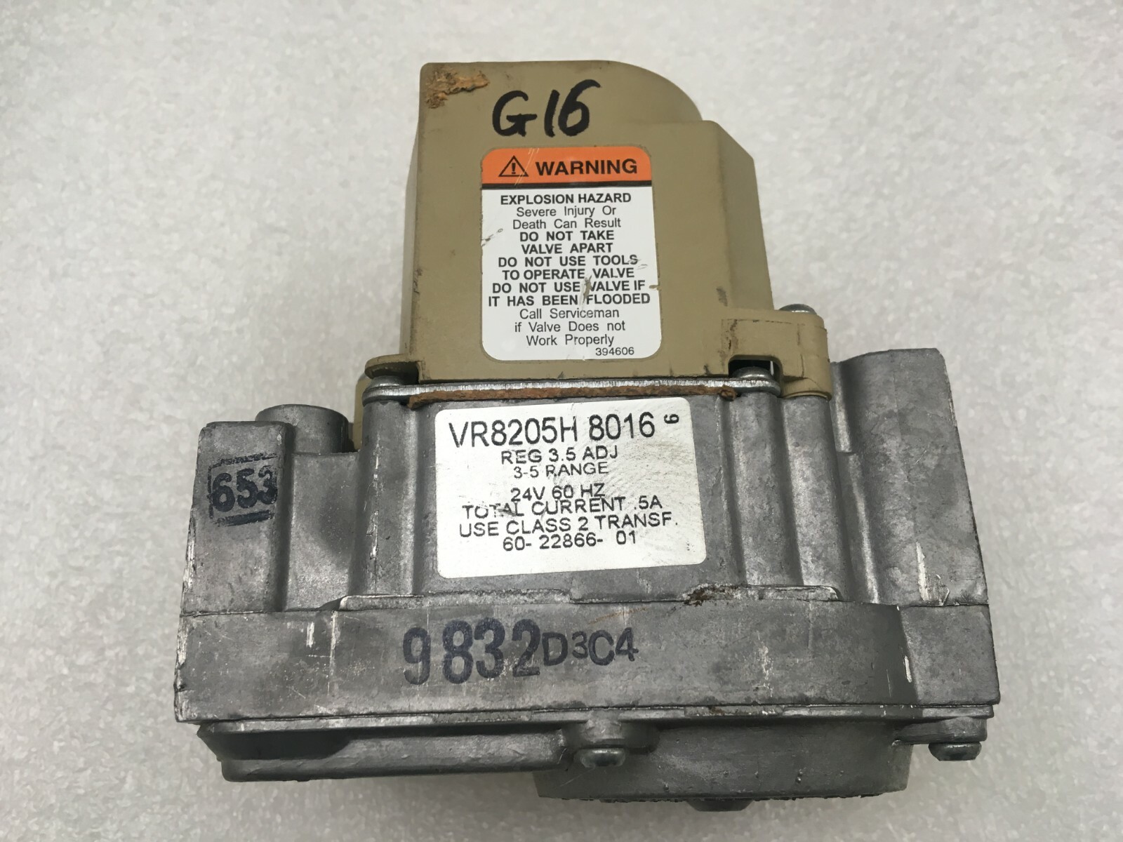 Honeywell VR8205H8016 HVAC Furnace Gas Valve Rheem Ruud 60-22866-01 used  #G26 | eBay