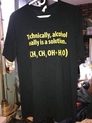 BIG SPRING SPIRITS Bellefonte PA ALCOHOL REALLY IS A SOLUTION T-Shirt Mens L EUC