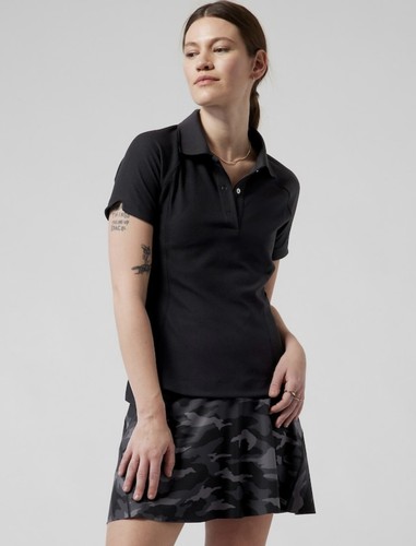 ATHLETA Everyday Polo Tee M MEDIUM 