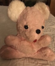 Vintage super soft stuffed pink teddy bear