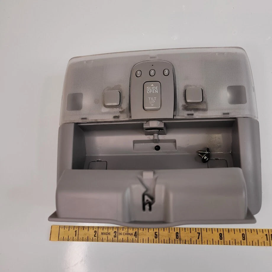 02-06 Lexus ES300 ES330 consola superior luz domo techo corredizo HomeLink gris OEM Foto 3 de 4