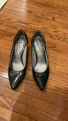 Life Stride Soft System High Heels Women s Black Faux Leather  Size 8.5 M