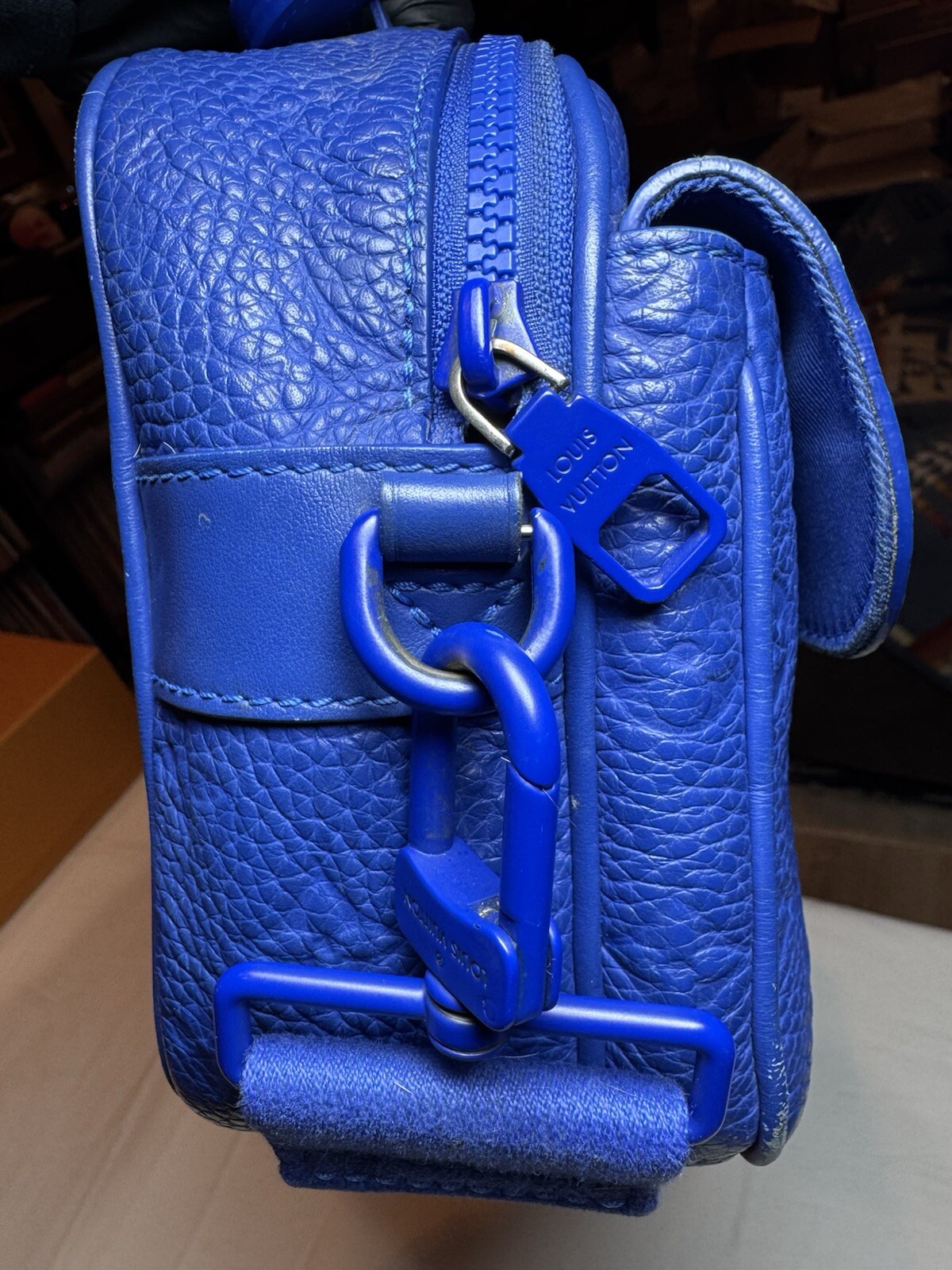 Louis Vuitton Men’s Shoulder Carry Bag Messenger Cross Body M58488 Blue Monogram image 6