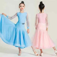 Ballroom Dance Dresses Girls Dancing Performance Wear Two Piece Stage Costume