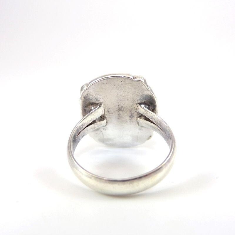 Sterling Silver Tigers Eye Bead Ball Split Band R… - image 4