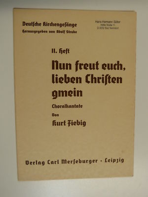 Chorpartitur K. FIEBIG Nonne freut euch liebe taufen