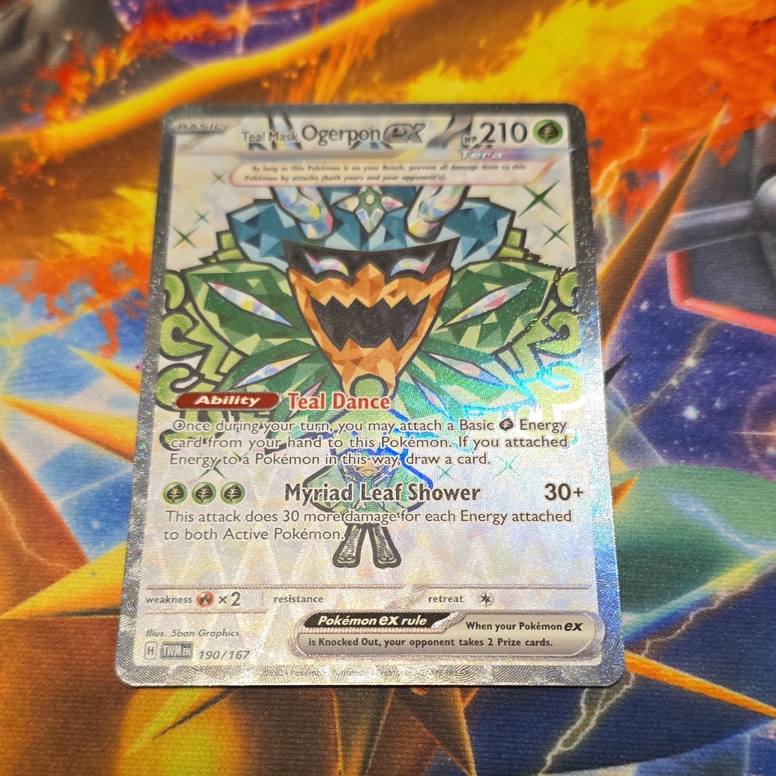The Pokémon Company Teal Mask Ogerpon ex 190/167 Twilight Masquerade Holo FA