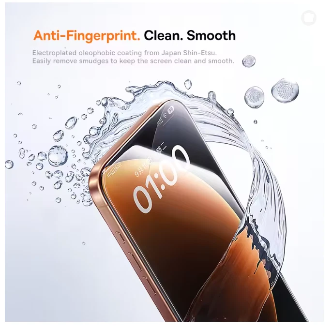 Baseus Crystalline HD Tempered Glass Screen Protector for iPhone 17 / 17 Pro Max - Image 3 of 4