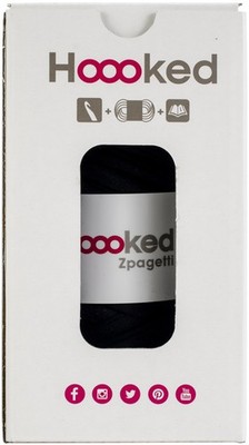 Hoooked Makramee Hängekorb Set mit Zpagetti Garn - schwarz - PAK162-1