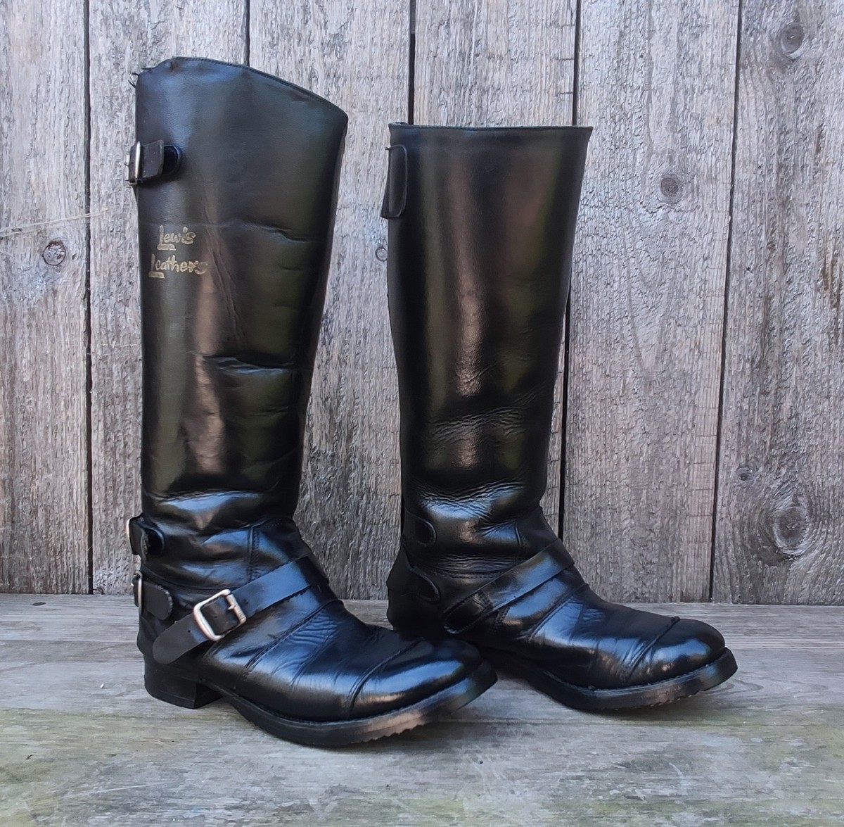 Lewis Leathers Motorcycle Boots 191 Sheepskin Lining Ladies