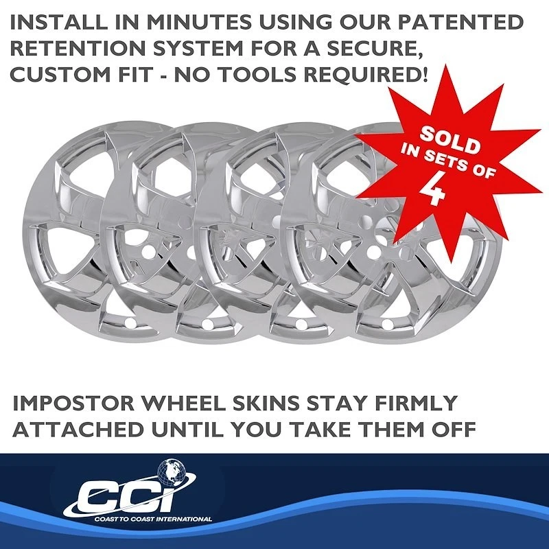 IMP458X Chrome Wheel Skin Cover Hubcap for 16-22 Honda HR-V Chrome 17" - Image 2 of 3