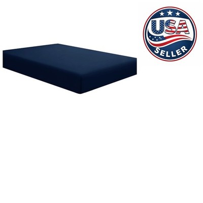 Navy Blue Extra Soft Full Size Fitted Sheet - Wrinkle Resistant & Durable