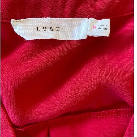 LUSH V-Neck Button Front Raspberry Sleeveless Min… - image 9