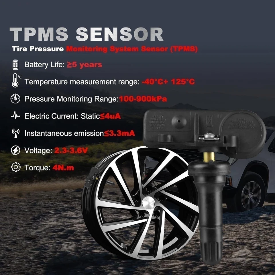 TPMS 315MHz Set of 4 For Ford Motorcraft Tire Pressure Sensor OEM DE8T-1A180-AA - Изображение 2 из 4