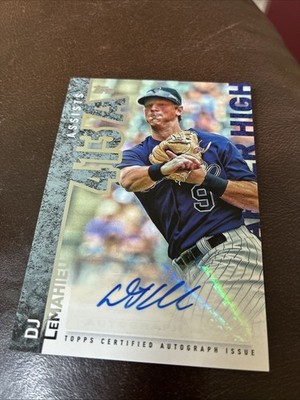 2015 TOPPS CAREER HIGH AUTO CHA-DL DJ LeMAHIEU ROCKIES YANKEES
