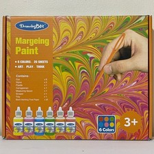 Marbling Paint Art Kit Set 6 Colors for Kid Toys Arts and Crafts Ages 3 NWT