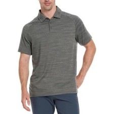 NEW Hurley Men's M Performance Stretch Polo Golf Shirt Gray UPF 30