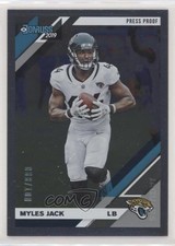 2019 Panini Donruss Press Proof Silver 88/100 Myles Jack #124 z6b